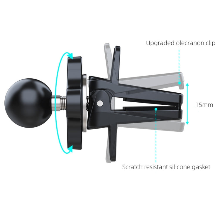 A190+X901 Car Phone Holder Air Vent Mount Coaxial Knob Adjustment Clip Stand, A190+X901