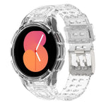 สายรัดนาฬิกาอัจฉริยะ Armor แบบ TPU รวมหัวเข็มขัดสองพิน สำหรับ Samsung Galaxy Watch5 40 มม., Watch5 44 มม., Watch4 44 มม.