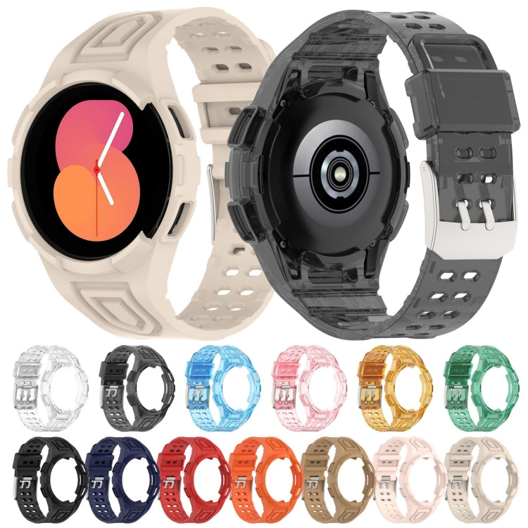 สายรัดนาฬิกาอัจฉริยะ Armor แบบ TPU รวมหัวเข็มขัดสองพิน สำหรับ Samsung Galaxy Watch5 40 มม., Watch5 44 มม., Watch4 44 มม.