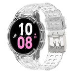 สายรัดนาฬิกาอัจฉริยะ Armor แบบ TPU รวมหัวเข็มขัดสองพิน สำหรับ Samsung Galaxy Watch5 40 มม., Watch5 44 มม., Watch4 44 มม.