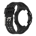 สายสมาร์ทวอทช์ Armor TPU แบบบัคเคิลเข็มคู่แบบบูรณาการ สำหรับ Samsung Galaxy Watch4 40 มม., สำหรับ Samsung Galaxy Watch4 Classic 46 มม.