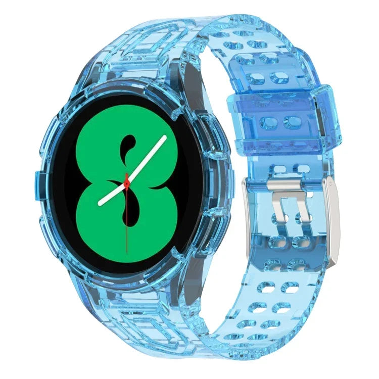 สายสมาร์ทวอทช์ Armor TPU แบบบัคเคิลเข็มคู่แบบบูรณาการ สำหรับ Samsung Galaxy Watch4 40 มม., สำหรับ Samsung Galaxy Watch4 Classic 46 มม.