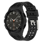 สายสมาร์ทวอทช์ Armor TPU แบบบัคเคิลเข็มคู่แบบบูรณาการ สำหรับ Samsung Galaxy Watch4 40 มม., สำหรับ Samsung Galaxy Watch4 Classic 46 มม.