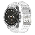 สายสมาร์ทวอทช์ Armor TPU แบบบัคเคิลเข็มคู่แบบบูรณาการ สำหรับ Samsung Galaxy Watch4 40 มม., สำหรับ Samsung Galaxy Watch4 Classic 46 มม.