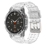 สายสมาร์ทวอทช์ Armor TPU แบบบัคเคิลเข็มคู่แบบบูรณาการ สำหรับ Samsung Galaxy Watch4 40 มม., สำหรับ Samsung Galaxy Watch4 Classic 46 มม.