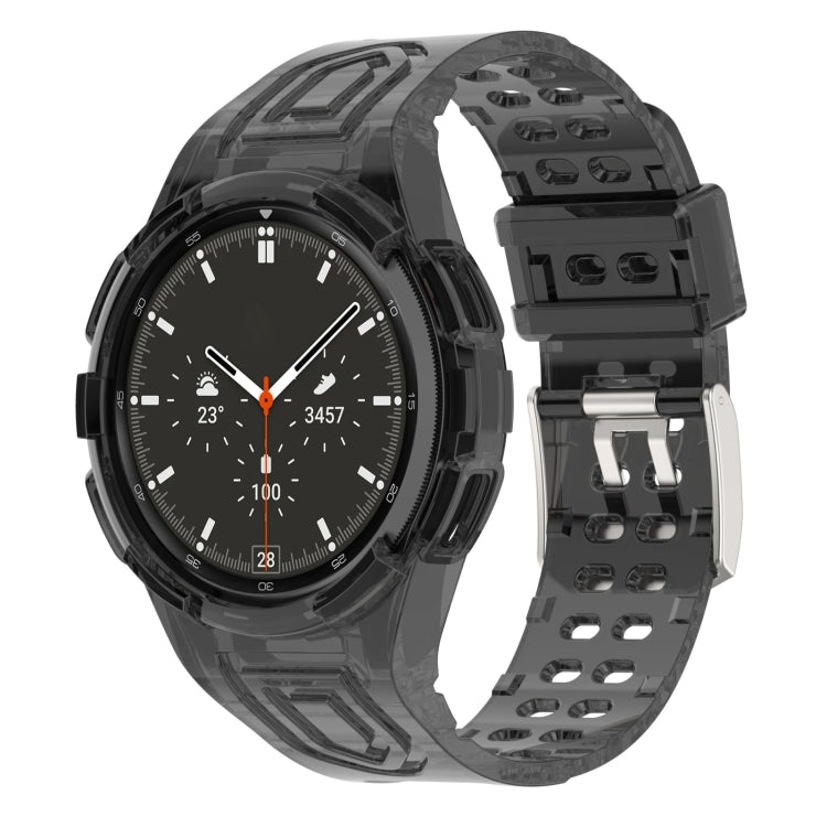 สายสมาร์ทวอทช์ Armor TPU แบบบัคเคิลเข็มคู่แบบบูรณาการ สำหรับ Samsung Galaxy Watch4 40 มม., สำหรับ Samsung Galaxy Watch4 Classic 46 มม.