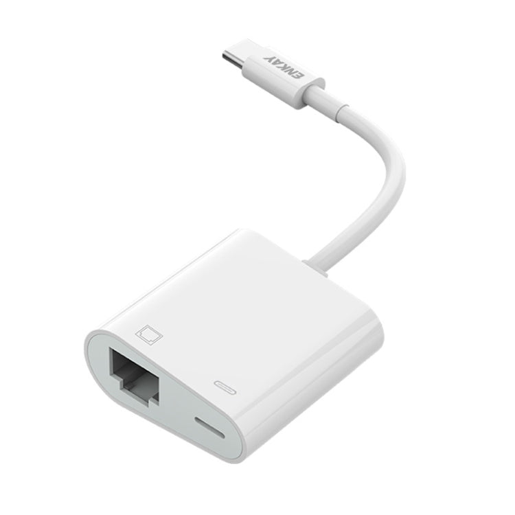 ENKAY Hat-Prince 2 in 1 RJ45 อีเธอร์เน็ต LAN, Type-C, 8 Pin