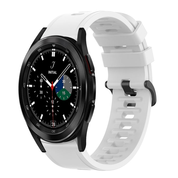 สายซิลิโคนสีทึบนุ่มขนาด 20 มม. สำหรับ Samsung Galaxy Watch 4 40 มม. สำหรับ Samsung Galaxy Watch 4 Classic 42 มม. สำหรับ Samsung Galaxy Watch 4 Classic 46 มม. สำหรับ Samsung Galaxy Watch Active 2 40 มม.