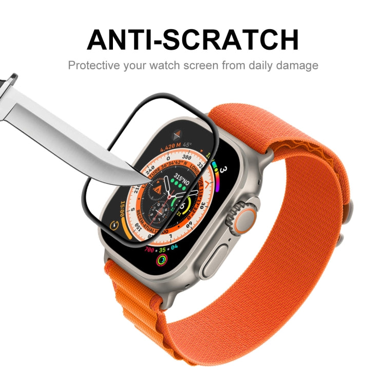 ENKAY ฟิล์มหน้าจอขอบนุ่ม 3D PC PMMA สำหรับ Apple Watch Ultra / Ultra 2 / Ultra 3 49 มม., 1 ชิ้น, 2 ชิ้น, 5 ชิ้น, 10 ชิ้น