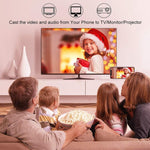 สายแปลง 2 เมตร 1080P 8 พิน เป็น HDMI, รองรับอะแดปเตอร์ iPhone เป็น HDMI, 8 พิน