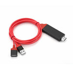 สายแปลง USB เป็น HDMI 1080P สำหรับ HDTV พร้อมดองเกิล USB ตัวผู้ + USB ตัวเมีย เป็น HDMI ตัวผู้ สำหรับการสะท้อนหน้าจอ 1080P HDTV สำหรับโทรศัพท์/แท็บเล็ตและการแชร์สตรีมมิ่งอื่นๆ