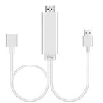 สายแปลง USB เป็น HDMI 1080P สำหรับ HDTV พร้อมดองเกิล USB ตัวผู้ + USB ตัวเมีย เป็น HDMI ตัวผู้ สำหรับการสะท้อนหน้าจอ 1080P HDTV สำหรับโทรศัพท์/แท็บเล็ตและการแชร์สตรีมมิ่งอื่นๆ