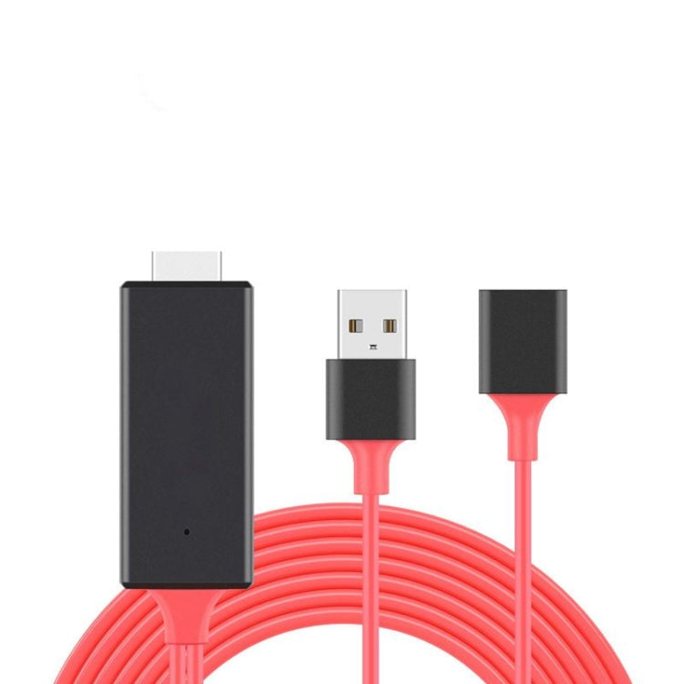สายแปลง USB เป็น HDMI 1080P สำหรับ HDTV พร้อมดองเกิล USB ตัวผู้ + USB ตัวเมีย เป็น HDMI ตัวผู้ สำหรับการสะท้อนหน้าจอ 1080P HDTV สำหรับโทรศัพท์/แท็บเล็ตและการแชร์สตรีมมิ่งอื่นๆ