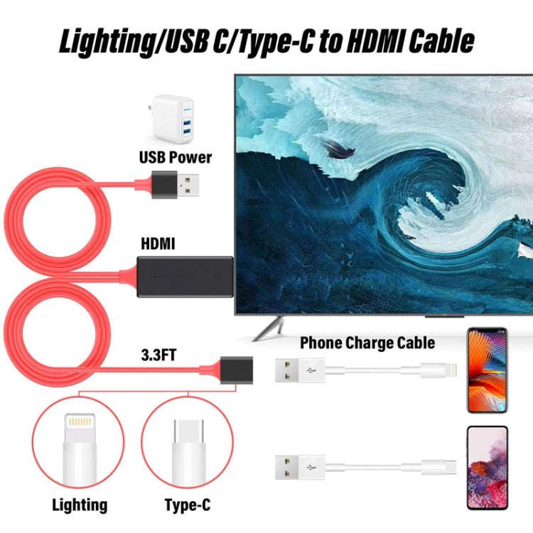 สายแปลง USB เป็น HDMI 1080P สำหรับ HDTV พร้อมดองเกิล USB ตัวผู้ + USB ตัวเมีย เป็น HDMI ตัวผู้ สำหรับการสะท้อนหน้าจอ 1080P HDTV สำหรับโทรศัพท์/แท็บเล็ตและการแชร์สตรีมมิ่งอื่นๆ