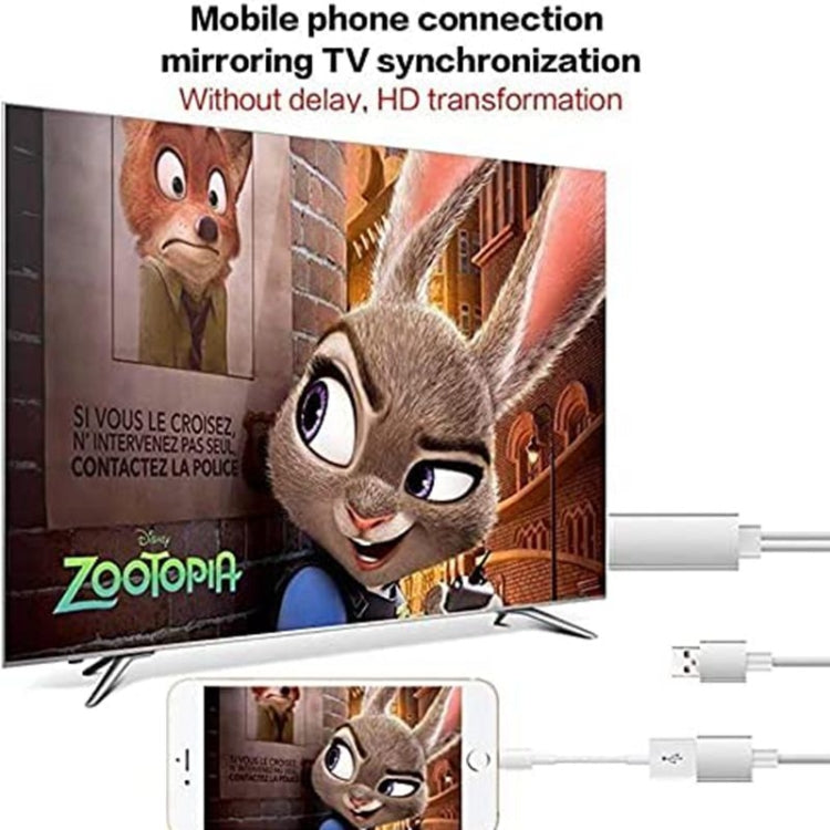 สายแปลง USB เป็น HDMI 1080P สำหรับ HDTV พร้อมดองเกิล USB ตัวผู้ + USB ตัวเมีย เป็น HDMI ตัวผู้ สำหรับการสะท้อนหน้าจอ 1080P HDTV สำหรับโทรศัพท์/แท็บเล็ตและการแชร์สตรีมมิ่งอื่นๆ