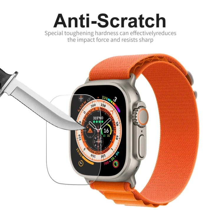 ฟิล์มกระจกนิรภัย 9H หนา 0.2 มม. ENKAY สำหรับ Apple Watch Ultra 1 / 2 / 3 49 มม., 1 ชิ้น, 2 ชิ้น, 5 ชิ้น, 10 ชิ้น