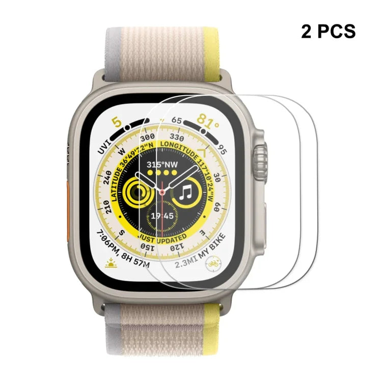 ฟิล์มกระจกนิรภัย 9H หนา 0.2 มม. ENKAY สำหรับ Apple Watch Ultra 1 / 2 / 3 49 มม., 1 ชิ้น, 2 ชิ้น, 5 ชิ้น, 10 ชิ้น