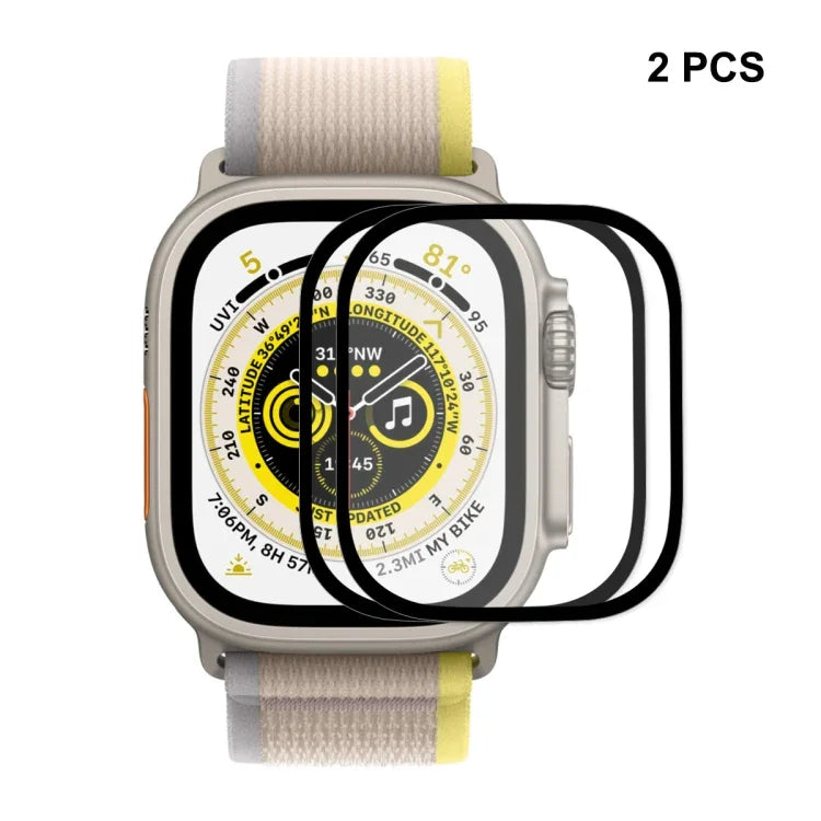 ฟิล์มกระจกนิรภัย 9H ครอบคลุมเต็มจอ ENKAY สำหรับ Apple Watch Ultra 1 / 2 / 3 49 มม., 1 ชิ้น, 2 ชิ้น, 5 ชิ้น, 10 ชิ้น