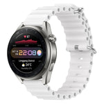22mm Ocean Style Silicone Solid Color Watch Band, For Huawei Watch 3 Pro New