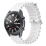 สายรัดข้อมือซิลิโคนสีพื้นสไตล์มหาสมุทร 22mm สำหรับ Samsung Galaxy Watch3 45mm, สำหรับ Samsung Galaxy Watch 46mm, สำหรับ Samsung Gear S3 Classic, สำหรับ Samsung Gear S3 Frontier