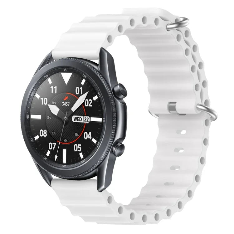 สายรัดข้อมือซิลิโคนสีพื้นสไตล์มหาสมุทร 22mm สำหรับ Samsung Galaxy Watch3 45mm, สำหรับ Samsung Galaxy Watch 46mm, สำหรับ Samsung Gear S3 Classic, สำหรับ Samsung Gear S3 Frontier