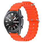 สายรัดข้อมือซิลิโคนสีพื้นสไตล์มหาสมุทร 22mm สำหรับ Samsung Galaxy Watch3 45mm, สำหรับ Samsung Galaxy Watch 46mm, สำหรับ Samsung Gear S3 Classic, สำหรับ Samsung Gear S3 Frontier