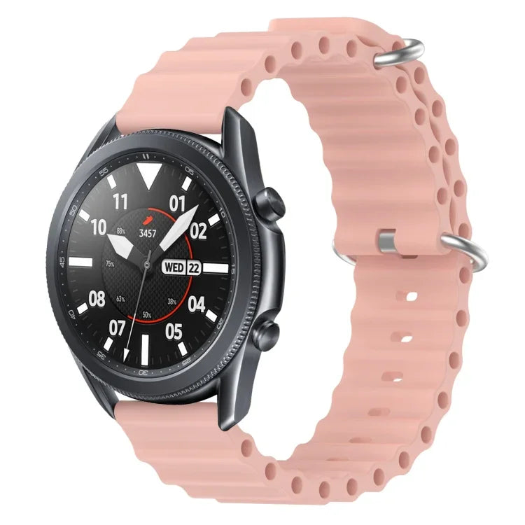 สายรัดข้อมือซิลิโคนสีพื้นสไตล์มหาสมุทร 22mm สำหรับ Samsung Galaxy Watch3 45mm, สำหรับ Samsung Galaxy Watch 46mm, สำหรับ Samsung Gear S3 Classic, สำหรับ Samsung Gear S3 Frontier