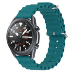 สายรัดข้อมือซิลิโคนสีพื้นสไตล์มหาสมุทร 22mm สำหรับ Samsung Galaxy Watch3 45mm, สำหรับ Samsung Galaxy Watch 46mm, สำหรับ Samsung Gear S3 Classic, สำหรับ Samsung Gear S3 Frontier