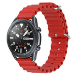 สายรัดข้อมือซิลิโคนสีพื้นสไตล์มหาสมุทร 22mm สำหรับ Samsung Galaxy Watch3 45mm, สำหรับ Samsung Galaxy Watch 46mm, สำหรับ Samsung Gear S3 Classic, สำหรับ Samsung Gear S3 Frontier