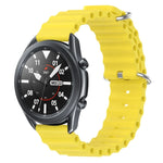 สายรัดข้อมือซิลิโคนสีพื้นสไตล์มหาสมุทร 22mm สำหรับ Samsung Galaxy Watch3 45mm, สำหรับ Samsung Galaxy Watch 46mm, สำหรับ Samsung Gear S3 Classic, สำหรับ Samsung Gear S3 Frontier