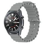 สายรัดข้อมือซิลิโคนสีพื้นสไตล์มหาสมุทร 22mm สำหรับ Samsung Galaxy Watch3 45mm, สำหรับ Samsung Galaxy Watch 46mm, สำหรับ Samsung Gear S3 Classic, สำหรับ Samsung Gear S3 Frontier