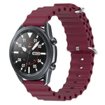 สายรัดข้อมือซิลิโคนสีพื้นสไตล์มหาสมุทร 22mm สำหรับ Samsung Galaxy Watch3 45mm, สำหรับ Samsung Galaxy Watch 46mm, สำหรับ Samsung Gear S3 Classic, สำหรับ Samsung Gear S3 Frontier