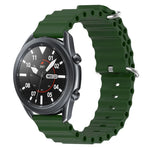 สายรัดข้อมือซิลิโคนสีพื้นสไตล์มหาสมุทร 22mm สำหรับ Samsung Galaxy Watch3 45mm, สำหรับ Samsung Galaxy Watch 46mm, สำหรับ Samsung Gear S3 Classic, สำหรับ Samsung Gear S3 Frontier