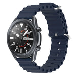 สายรัดข้อมือซิลิโคนสีพื้นสไตล์มหาสมุทร 22mm สำหรับ Samsung Galaxy Watch3 45mm, สำหรับ Samsung Galaxy Watch 46mm, สำหรับ Samsung Gear S3 Classic, สำหรับ Samsung Gear S3 Frontier