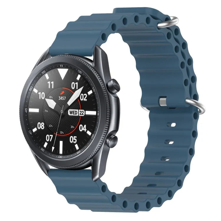 สายรัดข้อมือซิลิโคนสีพื้นสไตล์มหาสมุทร 22mm สำหรับ Samsung Galaxy Watch3 45mm, สำหรับ Samsung Galaxy Watch 46mm, สำหรับ Samsung Gear S3 Classic, สำหรับ Samsung Gear S3 Frontier