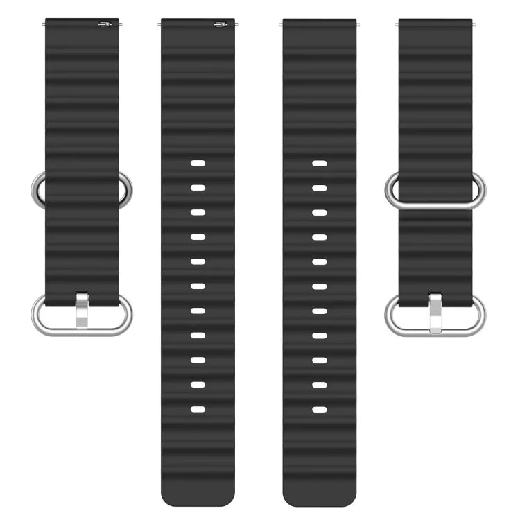 สายรัดข้อมือซิลิโคนสีพื้นสไตล์มหาสมุทร 22mm สำหรับ Samsung Galaxy Watch3 45mm, สำหรับ Samsung Galaxy Watch 46mm, สำหรับ Samsung Gear S3 Classic, สำหรับ Samsung Gear S3 Frontier