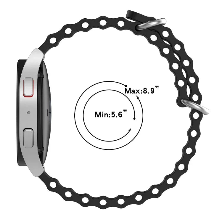 สายรัดข้อมือซิลิโคนสีพื้นสไตล์มหาสมุทร 22mm สำหรับ Samsung Galaxy Watch3 45mm, สำหรับ Samsung Galaxy Watch 46mm, สำหรับ Samsung Gear S3 Classic, สำหรับ Samsung Gear S3 Frontier