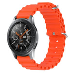 สายรัดข้อมือซิลิโคนสีพื้นสไตล์มหาสมุทร 22mm สำหรับ Samsung Galaxy Watch3 45mm, สำหรับ Samsung Galaxy Watch 46mm, สำหรับ Samsung Gear S3 Classic, สำหรับ Samsung Gear S3 Frontier