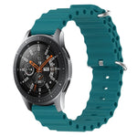 สายรัดข้อมือซิลิโคนสีพื้นสไตล์มหาสมุทร 22mm สำหรับ Samsung Galaxy Watch3 45mm, สำหรับ Samsung Galaxy Watch 46mm, สำหรับ Samsung Gear S3 Classic, สำหรับ Samsung Gear S3 Frontier