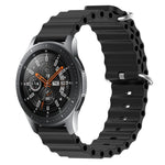 สายรัดข้อมือซิลิโคนสีพื้นสไตล์มหาสมุทร 22mm สำหรับ Samsung Galaxy Watch3 45mm, สำหรับ Samsung Galaxy Watch 46mm, สำหรับ Samsung Gear S3 Classic, สำหรับ Samsung Gear S3 Frontier