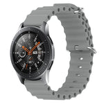 สายรัดข้อมือซิลิโคนสีพื้นสไตล์มหาสมุทร 22mm สำหรับ Samsung Galaxy Watch3 45mm, สำหรับ Samsung Galaxy Watch 46mm, สำหรับ Samsung Gear S3 Classic, สำหรับ Samsung Gear S3 Frontier