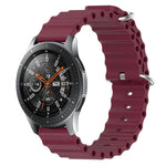 สายรัดข้อมือซิลิโคนสีพื้นสไตล์มหาสมุทร 22mm สำหรับ Samsung Galaxy Watch3 45mm, สำหรับ Samsung Galaxy Watch 46mm, สำหรับ Samsung Gear S3 Classic, สำหรับ Samsung Gear S3 Frontier