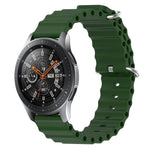 สายรัดข้อมือซิลิโคนสีพื้นสไตล์มหาสมุทร 22mm สำหรับ Samsung Galaxy Watch3 45mm, สำหรับ Samsung Galaxy Watch 46mm, สำหรับ Samsung Gear S3 Classic, สำหรับ Samsung Gear S3 Frontier