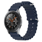 สายรัดข้อมือซิลิโคนสีพื้นสไตล์มหาสมุทร 22mm สำหรับ Samsung Galaxy Watch3 45mm, สำหรับ Samsung Galaxy Watch 46mm, สำหรับ Samsung Gear S3 Classic, สำหรับ Samsung Gear S3 Frontier