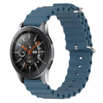 สายรัดข้อมือซิลิโคนสีพื้นสไตล์มหาสมุทร 22mm สำหรับ Samsung Galaxy Watch3 45mm, สำหรับ Samsung Galaxy Watch 46mm, สำหรับ Samsung Gear S3 Classic, สำหรับ Samsung Gear S3 Frontier