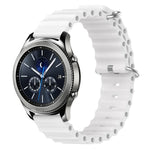 สายรัดข้อมือซิลิโคนสีพื้นสไตล์มหาสมุทร 22mm สำหรับ Samsung Galaxy Watch3 45mm, สำหรับ Samsung Galaxy Watch 46mm, สำหรับ Samsung Gear S3 Classic, สำหรับ Samsung Gear S3 Frontier