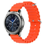 สายรัดข้อมือซิลิโคนสีพื้นสไตล์มหาสมุทร 22mm สำหรับ Samsung Galaxy Watch3 45mm, สำหรับ Samsung Galaxy Watch 46mm, สำหรับ Samsung Gear S3 Classic, สำหรับ Samsung Gear S3 Frontier