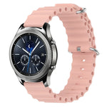 สายรัดข้อมือซิลิโคนสีพื้นสไตล์มหาสมุทร 22mm สำหรับ Samsung Galaxy Watch3 45mm, สำหรับ Samsung Galaxy Watch 46mm, สำหรับ Samsung Gear S3 Classic, สำหรับ Samsung Gear S3 Frontier