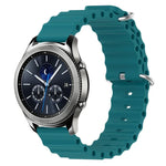 สายรัดข้อมือซิลิโคนสีพื้นสไตล์มหาสมุทร 22mm สำหรับ Samsung Galaxy Watch3 45mm, สำหรับ Samsung Galaxy Watch 46mm, สำหรับ Samsung Gear S3 Classic, สำหรับ Samsung Gear S3 Frontier