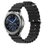 สายรัดข้อมือซิลิโคนสีพื้นสไตล์มหาสมุทร 22mm สำหรับ Samsung Galaxy Watch3 45mm, สำหรับ Samsung Galaxy Watch 46mm, สำหรับ Samsung Gear S3 Classic, สำหรับ Samsung Gear S3 Frontier